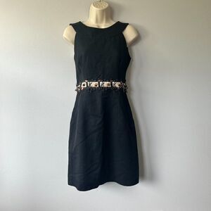 M Siamo Beaded Black Sleeveless Dress Size 4